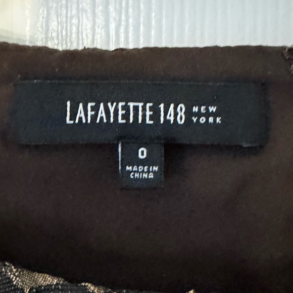 Lafayette 148 NY Metallic Snake Skin Textured Faith Shift Dress - Sz 0 - Picture 2 of 4